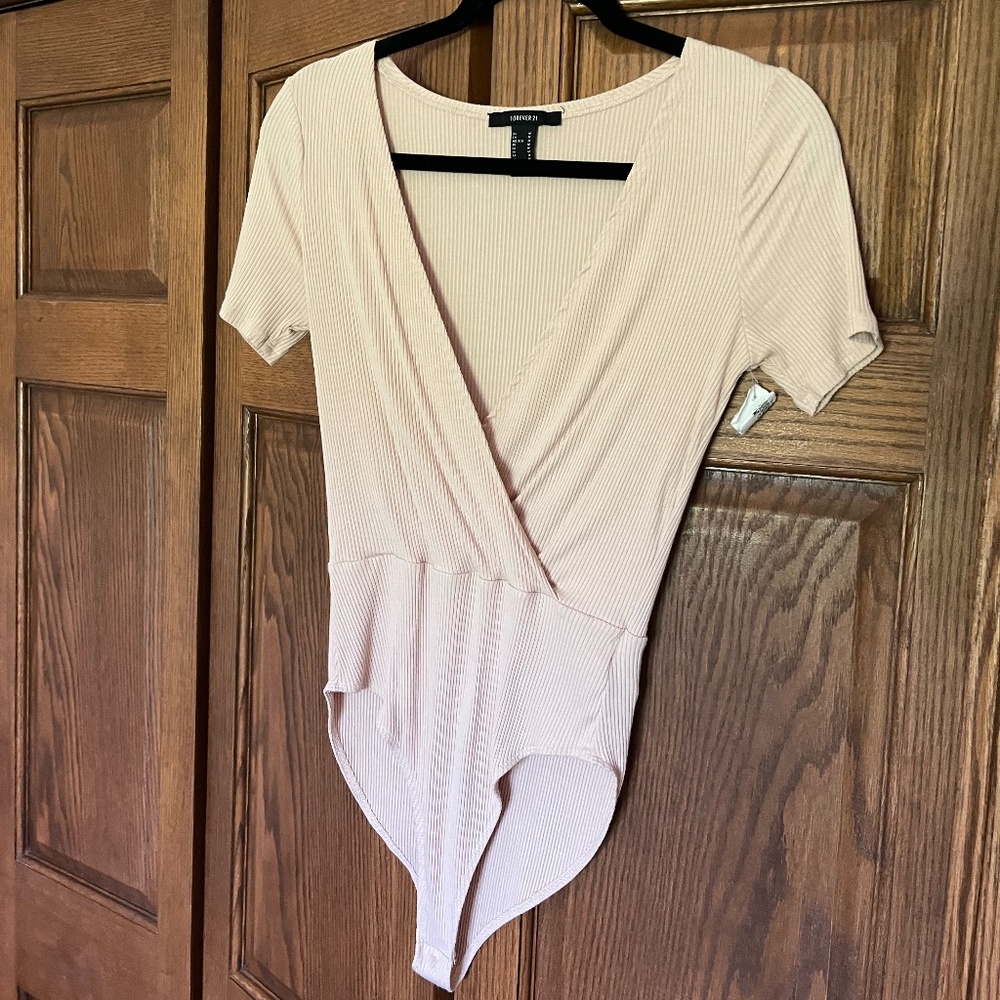 Forever 21 tan/pink medium sized bodysuit